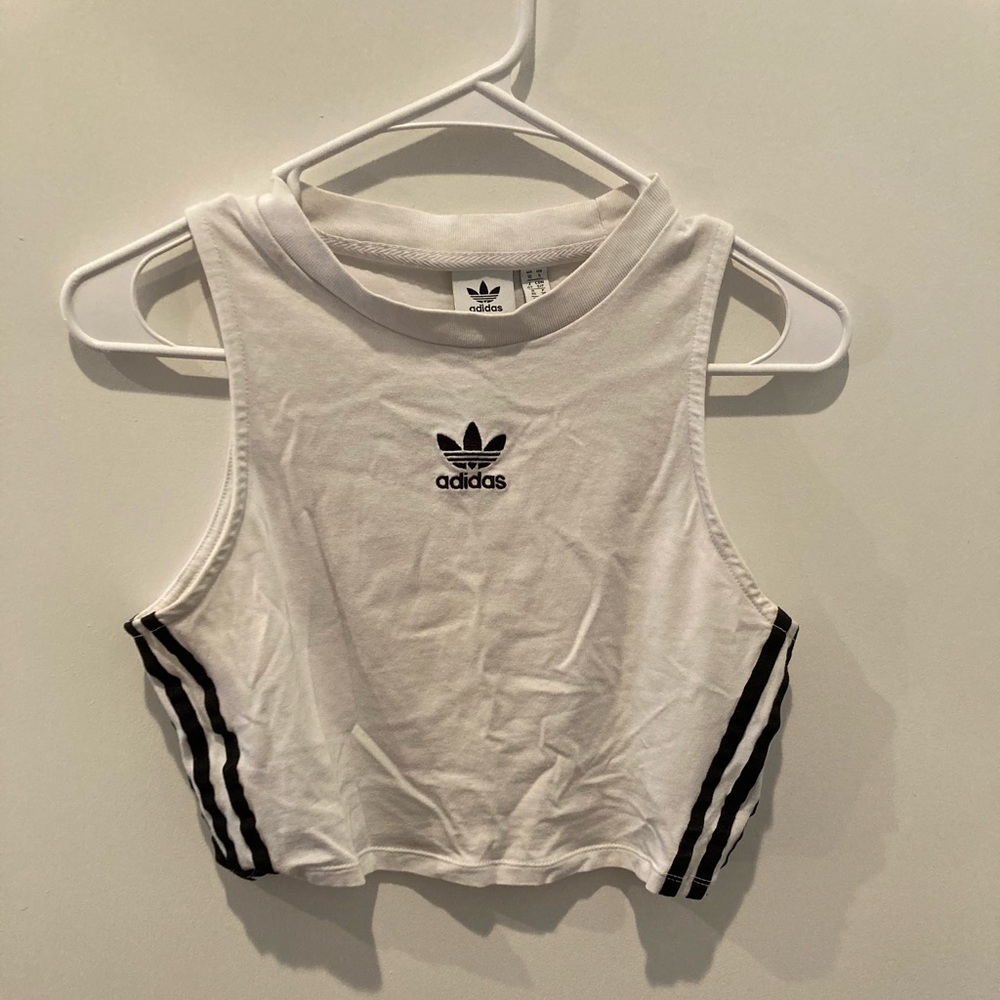 Adidas White Racer Tank